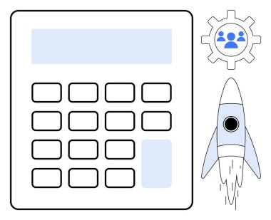 Hesap makinesi, roket fırlatma ve insan ikonuyla donanım takım çalışmasını, yeniliği, büyümeyi, teknolojiyi, stratejiyi, liderliği ve problem çözmeyi temsil ediyor. İş eğitimi ve planlama için ideal