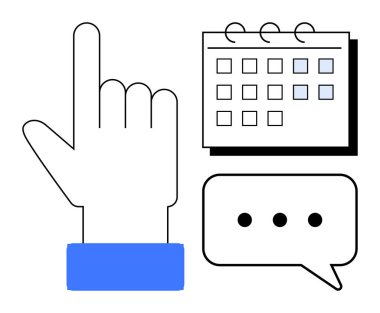 El hareketi, işaretli tarihli takvim, konuşma balonu. Program, organizasyon, planlama, hatırlatıcı, iletişim ekip çalışması verimliliği için idealdir. Basit düz metafor