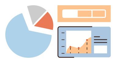 Torpido gözünde veri noktalarıyla birlikte grafik ve çizgi grafiği. Analiz, performans takibi, iş sezgileri, veri bilimi, raporlama, istatistik ve ölçüler için ideal. Basit düz