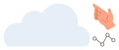 Birbirine bağlı düğümleri olan bir bulutu işaret ederek, bulut bilgisayarını, teknolojiyi, işbirliğini, yeniliği, rehberliği, bağlantıyı ve veri paylaşımını sembolize eder. Dijital işbirliği için ideal