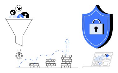 Huni kullanıcı verilerini işliyor, madeni para ve yığın olarak gelir artışı sağlıyor, bir dizüstü bilgisayardaki korumalı veri koruması ve analizlerle birleştiriliyor. Strateji, teknoloji, güvenlik ve analitik için ideal