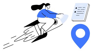 Kadın roketle hedef kitle ve kontrol listesine doğru gidiyor. Hırsı, ilerlemeyi, amacını ve yönünü temsil ediyor. Liderlik için ideal, üretkenlik, yenilik, iş büyüme kariyeri