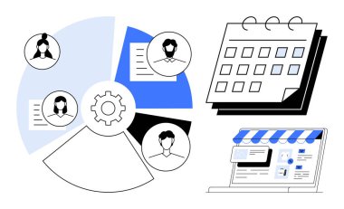 Vites merkezli iş akışı, görev planlama takvimi, pazar araçları için çevrimiçi platform. Takım çalışması, organizasyon, programlama, e-ticaret, strateji, planlama için ideal