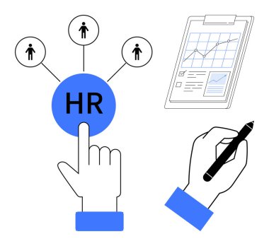 İnsan Kaynakları seçeneğini seçiyorum. Bağlı çalışanlar, not panosunda analizler, kalem yazma. İK için ideal, işe alım, yönetim, takım çalışması veri analizi çalışanların anonim şirket işleri. Basit.