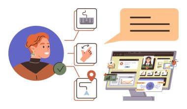 Kullanıcı dijital bir platformla etkileşime geçerek bağlı süreçleri, görev takibini, iletişimi ve analizi sergiliyor. Takım çalışması, proje organizasyonu, teknoloji entegrasyonu ve yenilik için ideal