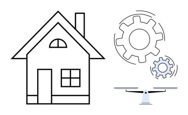 Takım çalışması, mühendislik, istikrar, ev yönetimi, karar verme mekanizması, aile uyumu ve düzenli yaşamı basit bir düz metaforda ifade eden vites ve denge terazileri ile bağlantılı.