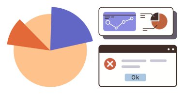 Pasta şeması, analiz paneli ve grafikler, ve uyarı penceresi veri hatalarını belirtmek için birleşir. İş, analitik, teknoloji, strateji, finansal hata işleme bilgileri için idealdir. Basit düz