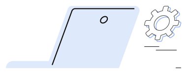 Görünür kamera portu ve bitişik dişli simgesi olan dizüstü bilgisayarı aç. Teknoloji, yazılım, sistem ayarları, üretkenlik, iş araçları, bilişim yönetimi, dijital yenilik için idealdir. Minimalist düz metafor