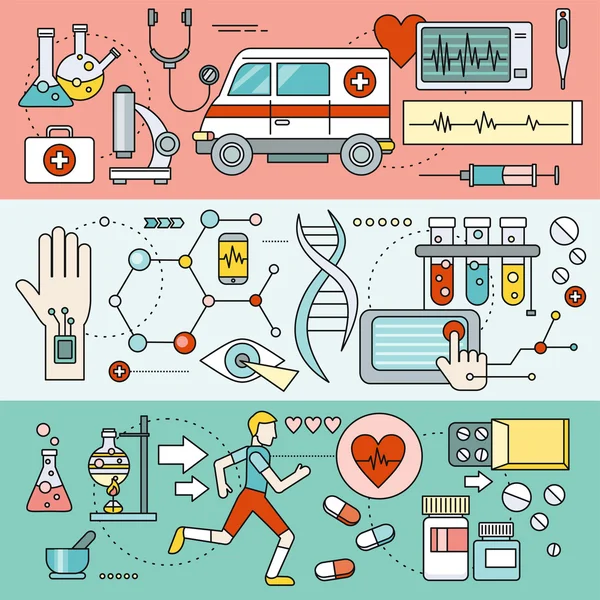 Sistem teknoloji Sağlık Araştırma — Stok Vektör