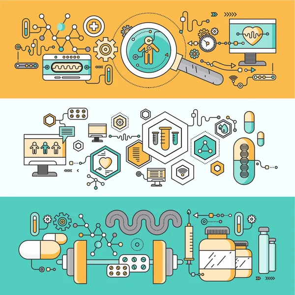 对人类医学的概念研究 — 图库矢量图片