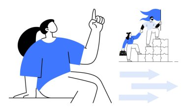 İşbirliğine odaklanan bir kişi, başarı yolunda atılan adımlara yardım eden bir diğer lider. Takım çalışması, liderlik, destek, rehberlik, ilerleme, ilham için ideal