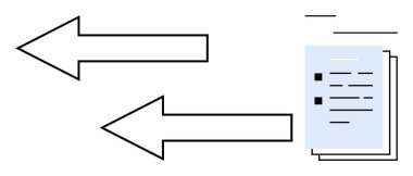 Veri transferini, paylaşımını ya da değiş tokuşu temsil eden bir yığın kağıtla zıt yönlere bakan iki ok. Takım çalışması, iletişim, işlem, lojistik, organizasyon eğitimi için ideal