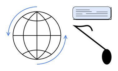 Yön okları, konuşma baloncuğu, bağlı kanca ve oval ile dünya küresel iletişim, ağ oluşturma, işbirliği, teknoloji entegrasyonu, öğrenme, yenilik ve ileri hareketi temsil etmektedir.