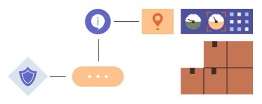 Bilgiyi, konum pimlerini, kontrol panellerini ve nakliye için kutuları birbirine bağlayan güvenli bir iş akışı. Lojistik, tedarik zinciri, izleme, envanter, zaman yönetimi nakliyesi için ideal