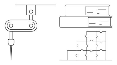 Robot bilimi ve eğitim kavramı. Mekanik sistemlerle öğrenmede robot entegrasyonu ve bulmacalarla problem çözmede. Robot bilimi, teknolojiyle eğitimi birleştiriyor. STEM için, endüstri