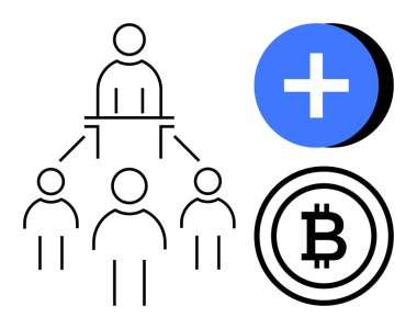 Blockchain konsepti. Merkezi olmayan ağlar, kripto döviz kurları ve finansal yenilikler. Güvenli işlemler için kullanıcıları birbirine bağlayan engelleme zinciri. Teknoloji ve finans için mükemmel