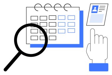 Veri analiz konsepti. Veri analizi takvim aramasını ve kimlik doğrulamasını içeriyor. Veri analizi, doğru tanımlama ve programlama konusunda yardımcı olur. İş için.