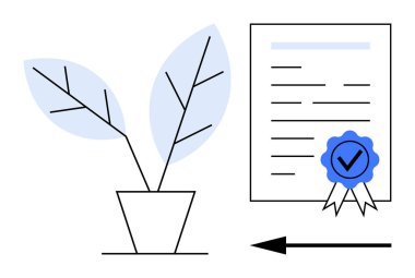 Sertifika konsepti. Mavi işaretli ve kurdeleli sertifika belgesi kaliteyi, büyümeyi ve başarıyı vurguluyor. Eğitim, iş, eğitim, kariyer sertifikası