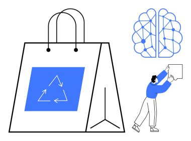 Sürdürülebilirlik ve yapay zeka. Geri dönüşüm, yapay zekaya odaklanan sinirsel ağlar ve yenilikler ile sürdürülebilirlik vurgulandı. Eko çözümler, yapay zeka teknolojisi, yeşil ekonomi, iş