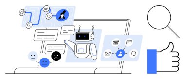 Chatbot teknolojisi. Chatbot çözümler sunan, geri bildirim toplayan ve görevleri verimli bir şekilde yerine getiren kullanıcılarla etkileşime geçiyor. Chatbot otomasyonu, iletişimi, veri toplamayı ve müşteriyi etkinleştirir