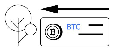 Bitcoin işlem konsepti. Asgari zincir dizaynlı ve ödeme simgesi simgesi olan bitcoin. Şifreleme, ödeme sistemleri, engelleme teknolojisi, fintech, gelecek için kullanılan bitcoin