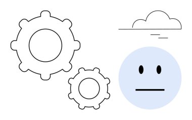 İki mekanik vites, nötr bir duygu ve minimalist tarzda bir bulut. Üretkenlik, duygu, mekanik, yenilik, iş akışı yaratıcılığı ve basitlik için idealdir. Minimalist düz