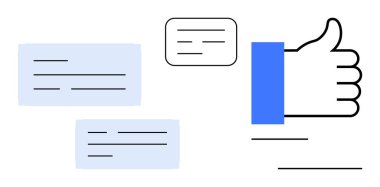 Sosyal medya konsepti. Mesajlaşma baloncukları ve onay sembolü aracılığıyla sosyal medya iletişimi. Sosyal medya kullanıcı bağlantısını ve geri bildirimi vurguluyor. Pazarlama, markalaşma, dijital medya, çevrimiçi