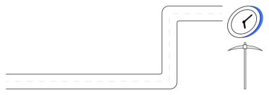 Zaman yönetimini, çabayı ve ilerlemeyi simgeleyen bir kazma ve saate doğru eğilme. Üretkenlik, programlama, sıkı çalışma, verimlilik, amaç belirleme azmi için idealdir. En düşük düz