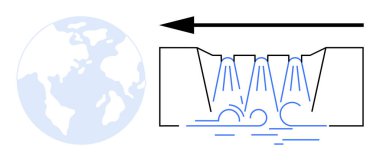 Gelgit enerjisi konsepti. Yenilenebilir enerji ve sürdürülebilir kaynaklar için gelgit enerjisi. Gelgit enerjisi okyanus akıntıları. Yenilenebilir mühendislik, sürdürülebilirlik ve teknoloji için ideal
