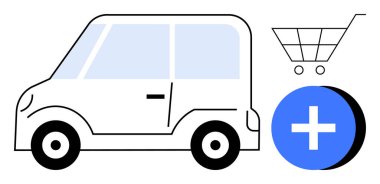 Online shopping concept. Online shopping involves purchasing vehicles via e-commerce platforms. Online shopping simplifies car buying. Ideal for auto sales, e-commerce, apps, technology