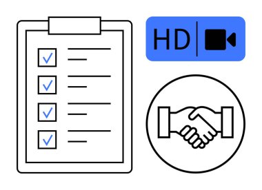 İşbirliği konsepti. İşbirliğinde görev planlaması, video iletişimi ve takım çalışması kabul edilmektedir. Üretkenlik, sanal toplantılar, ortaklıklar, dijital planlama için işbirliği