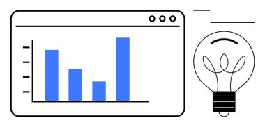 Gösterge panelinin içinde büyümeyi, yaratıcılığı ve yeniliği sembolize eden yükselen veri sütunları olan çubuk çizelgesi. İş için ideal, veri analizi, strateji, içgörü, beyin fırtınası, problem çözme