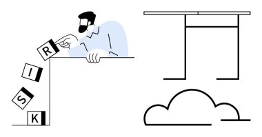 Adam düşen engelleri zorluyor. İstikrarsızlığı ve karar verme mekanizmasını metafor olarak kullanıyor. İş, strateji, risk, yönetim, sorun çözme için ideal