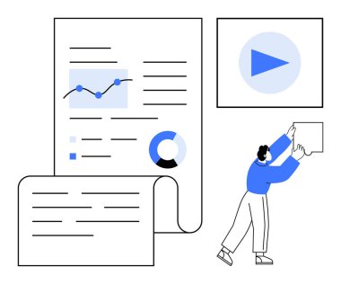 Veri analiz konsepti. Veri analiz araçları arasında iş dünyasının karar verme mekanizmasının geliştirilmesi için istatistik, grafik ve grafikler yer alıyor. Veri analizi raporlama, planlama ve proje yönetimine yardımcı olur