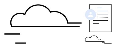 Bağlantı içeren çizgiler, depolamayı, iletişimi ve kişiselleştirmeyi temsil eden kullanıcı profilli belge simgesi. Veri paylaşımı, organizasyon, teknoloji, yedekleme, güvenlik için ideal