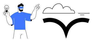 Sanal gerçeklik kavramı. Teknolojide yaratıcı yenilikler ve bulut temelli çözümler için sanal gerçeklik. Sanal gerçeklik, entellektüel deneyimler ve modern uygulamalar geliştiriyor. Teknoloji için