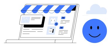 E-ticaret platformu. İnternet mağazalarının, alışveriş araçlarının ve dijital alımların altını çizen e-ticaret görselleri. E-ticaret bulut entegrasyonunu ve çevrimiçi perakende satışını teşvik ediyor. Web siteleri, pazarlama