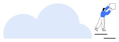 Bulut hesaplama konsepti. Bulut teknolojisi kusursuz veri alışverişini ve dosya depolamayı sağlar. Bulut hesaplaması uzak çalışma, dosya paylaşımı ve uygulama geliştirme için dijital çözümleri kolaylaştırır