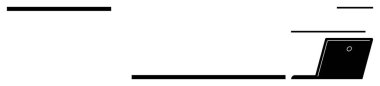 Paralel çizgileri olan parlak bir dizüstü bilgisayar silueti dinamik bir kompozisyon oluşturuyor. Teknoloji, iletişim, minimalizm, modern tasarım, işlevsellik, yenilik ve basitlik temaları için idealdir. Temiz