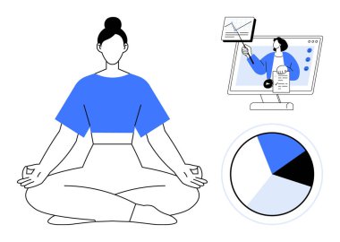 İş yeri dengesi. Meditasyona odaklan, sanal sunumlar yoluyla üretkenlik ve veri içgörülerine odaklan. İşyeri dengesi fiziksel refahı ve etkili iletişimi sağlar. İdeal