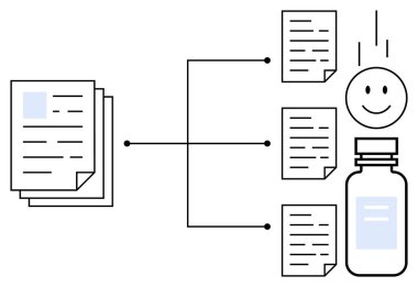 Belge yönetimi konsepti. Verimlilik ve verimlilik için organize iş akışı yoluyla doküman süreçleri. Aerodinamik operasyonları geliştiren belgeli çözümler. Veri yönetimi, ofis görevleri için