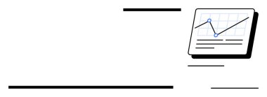 Şebeke düzeninde çizgi grafiği olan dijital ekran. Analiz, iş büyümesi, performans ölçümleri, araştırma, strateji, eğitim ve sunum görselleri için ideal. Basit düz metafor