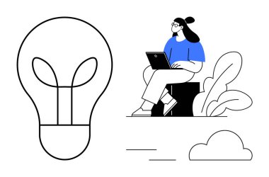 Yenilik kavramı. İşteki yenilik ve dijital aletlerle yaratıcı problem çözme. Fikir üretmek ve üretkenliği arttırmak için bir süreç olarak yenilik. İş, yaratıcılık, teknoloji, öğrenim için