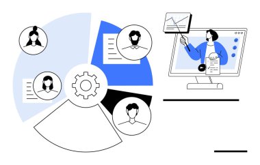 Takım işbirliği. Ekip işbirliğini ve veri paylaşımını destekleyen dijital araçlar. Sanal toplantılar, eğitim ve proje yönetimi için takım işbirliği. İş, eğitim, takımlar, iş akışı için