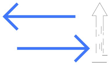 Sağ ve solu gösteren mavi oklar muhalefeti ya da dengeyi simgeler. Yukarı doğru giden ve dinamik bir yolu olan siyah bir ok, büyüme, ilerleme ya da yukarı doğru momentum taşır. Yön, strateji ve denge için ideal