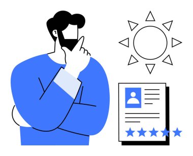 Değerlendirme, geri bildirim, karar verme, kişisel kimlik, performans değerlendirmesi, kariyer planlaması gibi konuları değerlendiren adam profilini değerlendirirken düşünüyor. Adam toplamak için ideal.