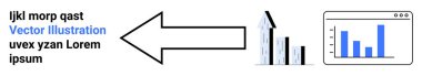 İş büyümesi, veri analizi, analitik, finansal raporlama, dijital trendler, sunumlar. Ok, bar tablosu ve web arayüzü boyunca büyümeyi gösteriyor. İş büyümesi ve veri analizi kavramı