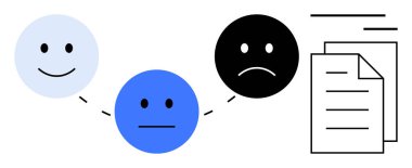 Duygusal durumlar, geri bildirim anketi, kullanıcı deneyimi, karar verme analizi, iletişim. Mutluluk, bir belgeye bağlı farklı duygularla yüzleşir. Duygusal durumlar ve geri bildirim anketi