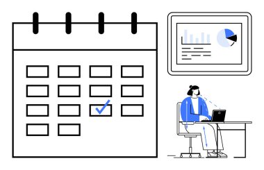 İş takvimi. İş başarısı etkin bir programa, zaman yönetimine ve üretkenliğe dayanıyor. Program işleri düzene sokmaya, görevleri organize etmeye ve verimliliği artırmaya yardımcı olur. Mükemmel.
