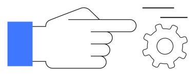 Vites mekanizmasını gösteren minimalist eller, kontrolü, otomasyonu, işbirliğini, ilerlemeyi, üretkenliği, verimliliği ve teknolojik yeniliği simgeliyor. Basit düz metafor için mükemmel.